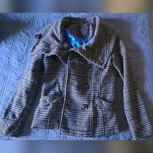 Dollhouse Plaid Peacoat